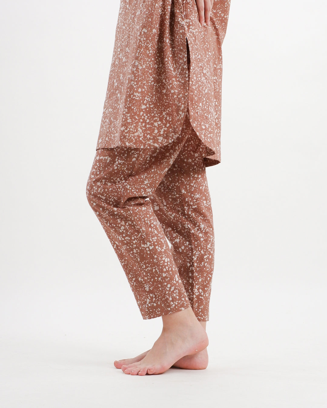 Dust Mauve Stipples Batik Co-ord Set