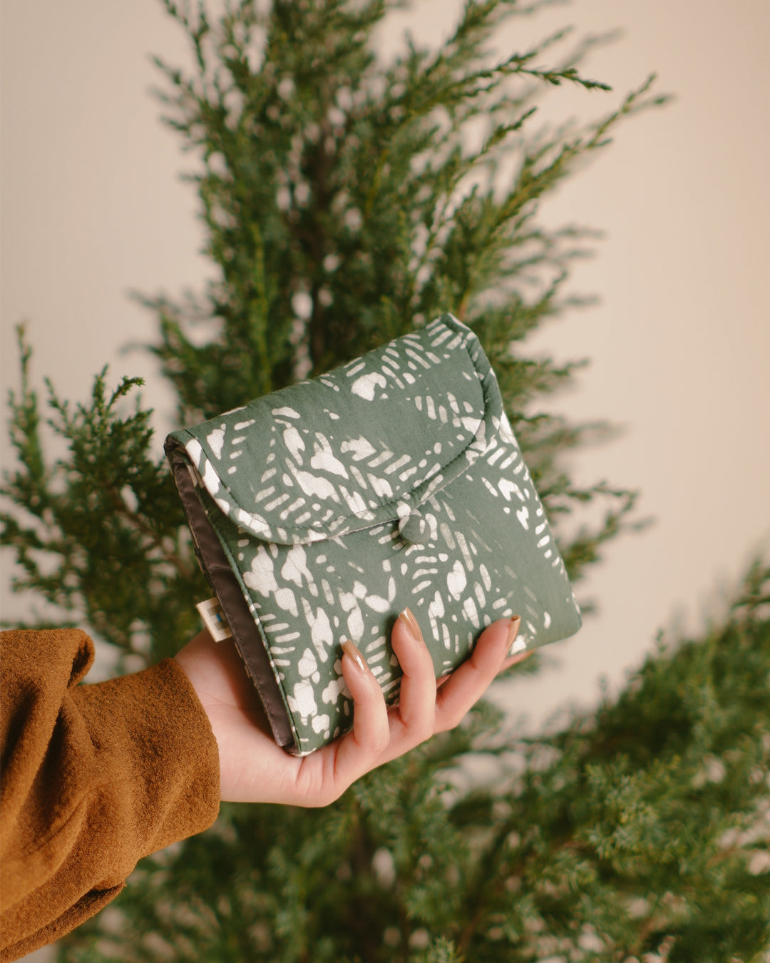 Abstract Olive - Sanitary Pouch