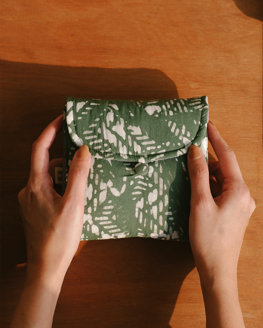 Abstract Olive - Sanitary Pouch