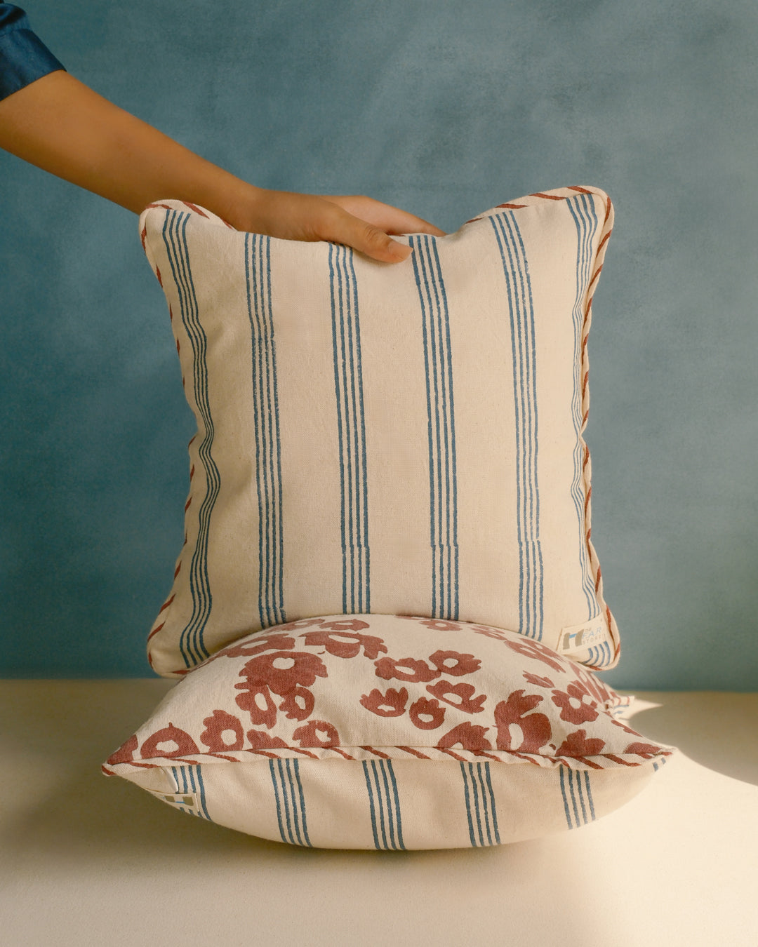 Blue Between Lines - Cushion Cover