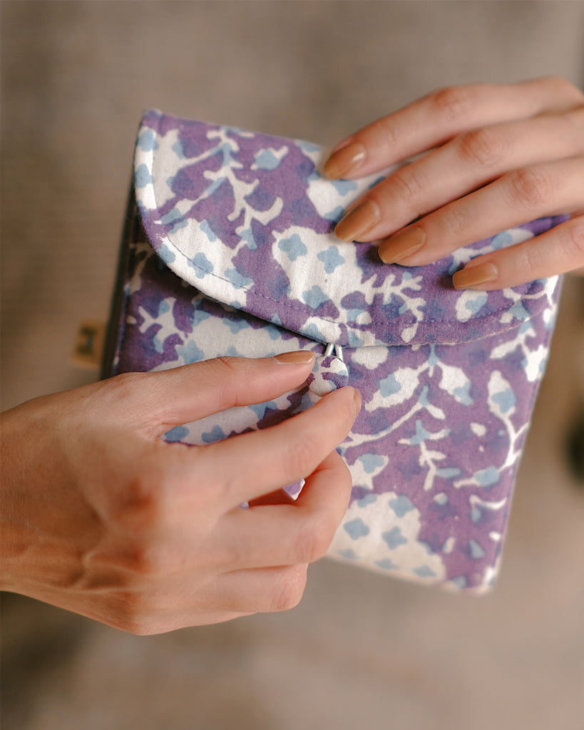 Botanical Bliss Purple - Sanitary Pouch