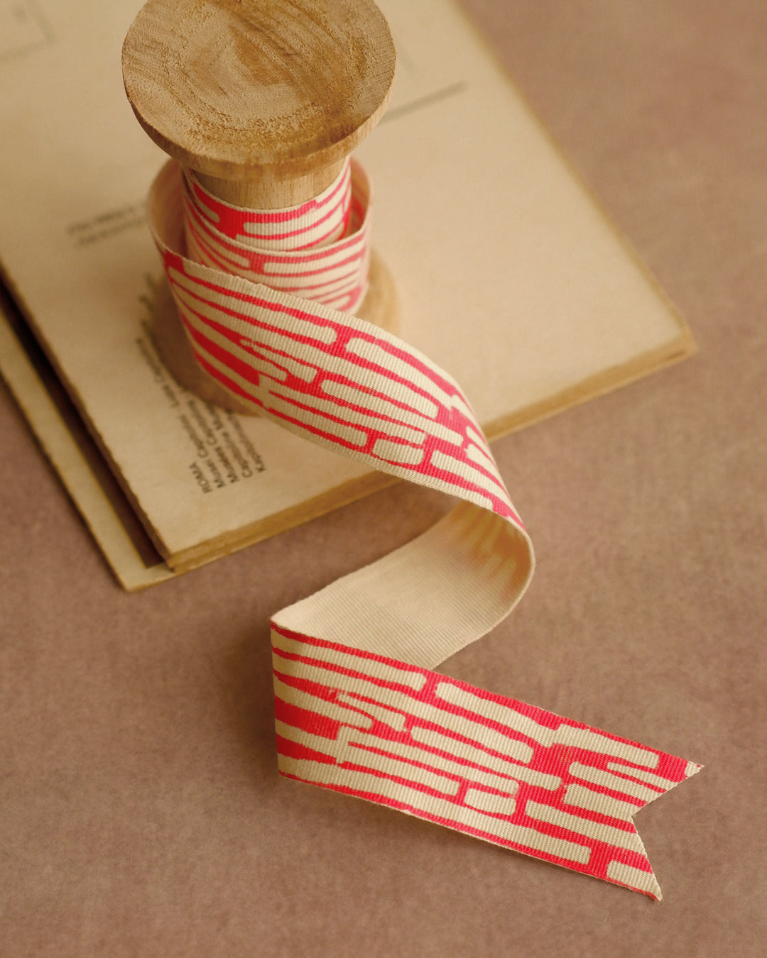 Crimson Facade - 2.5cm Fabric Gift Ribbons