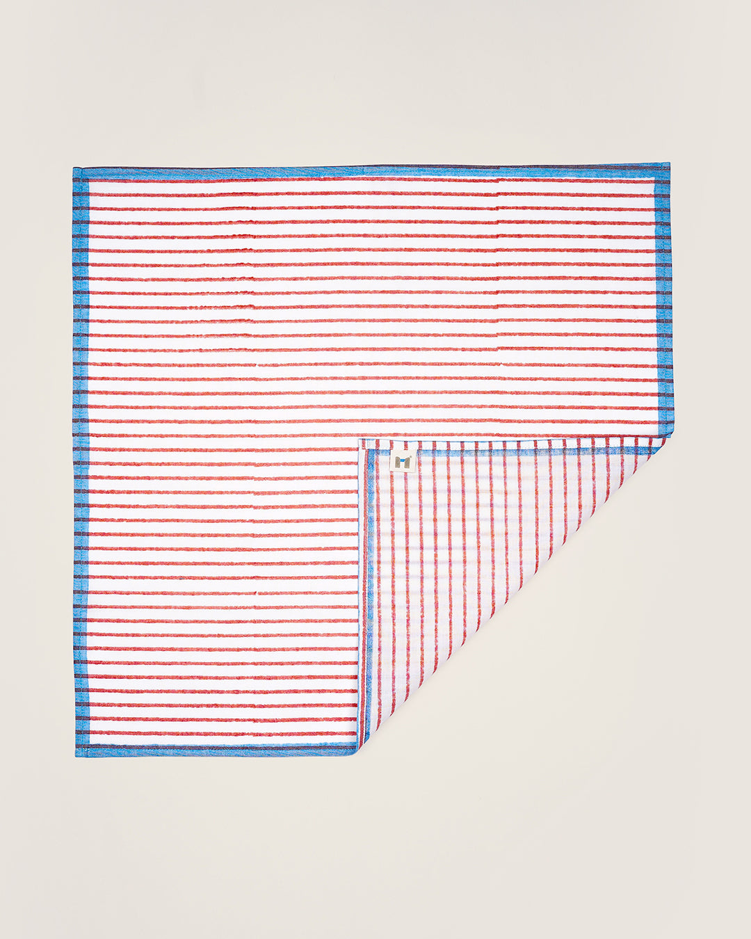 Set of 6 - Rust & Blue Checks Table Napkins