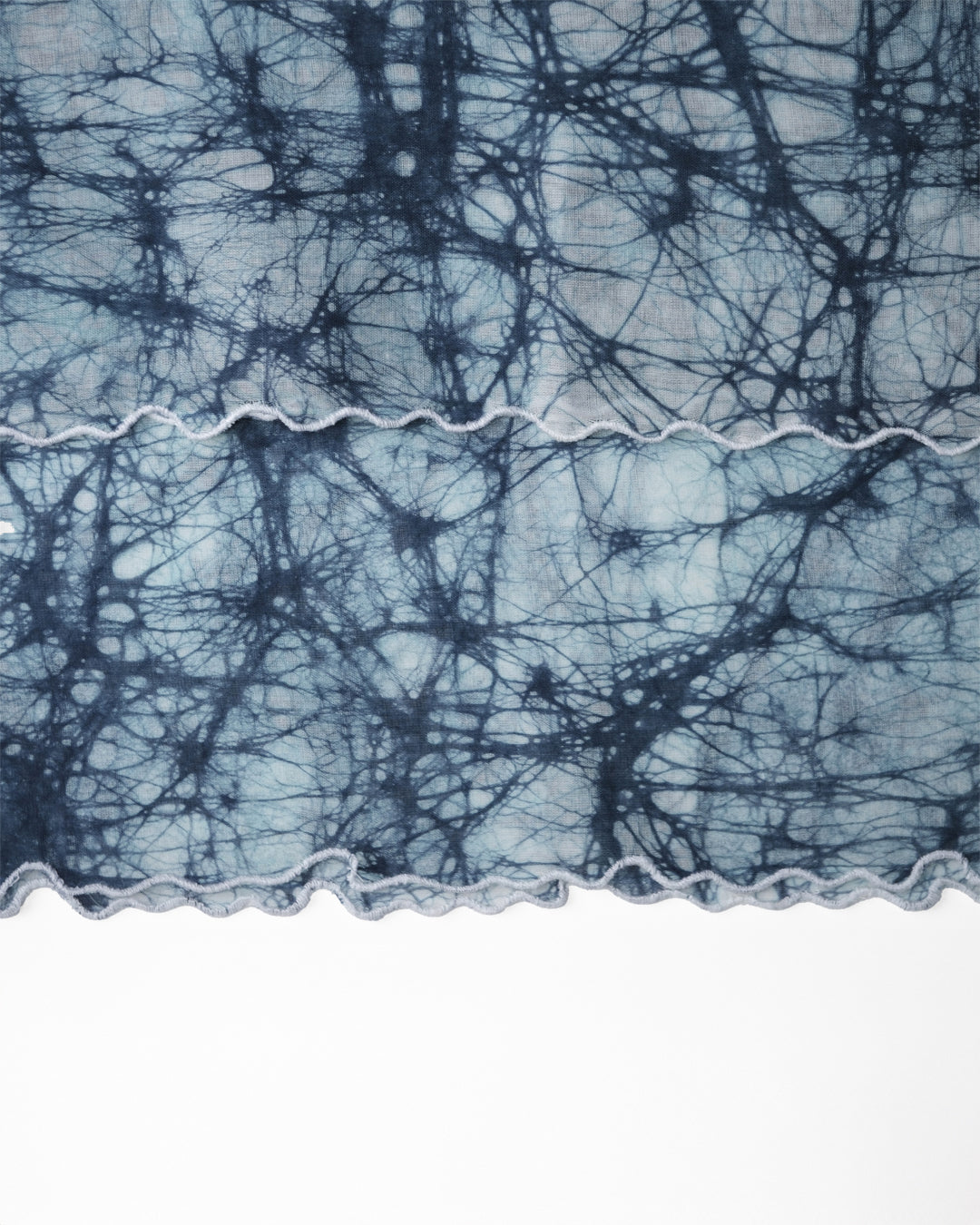 Azure Foliage Cotton Scarf