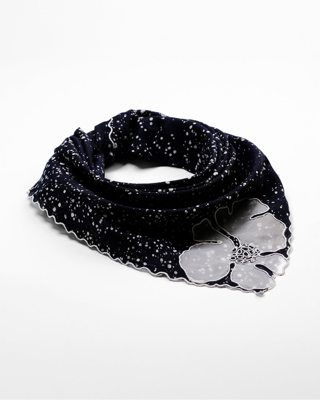 Nocturne Bloom Cotton Scarf
