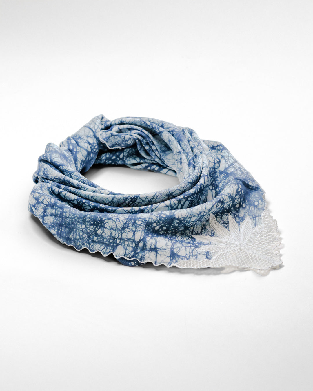 Azure Grove Cotton Scarf