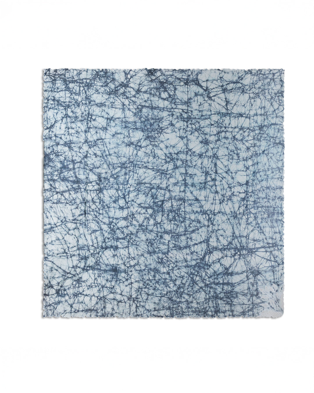 Azure Foliage Cotton Scarf