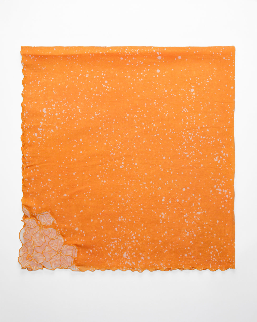 Saffron Bloom Cotton Scarf