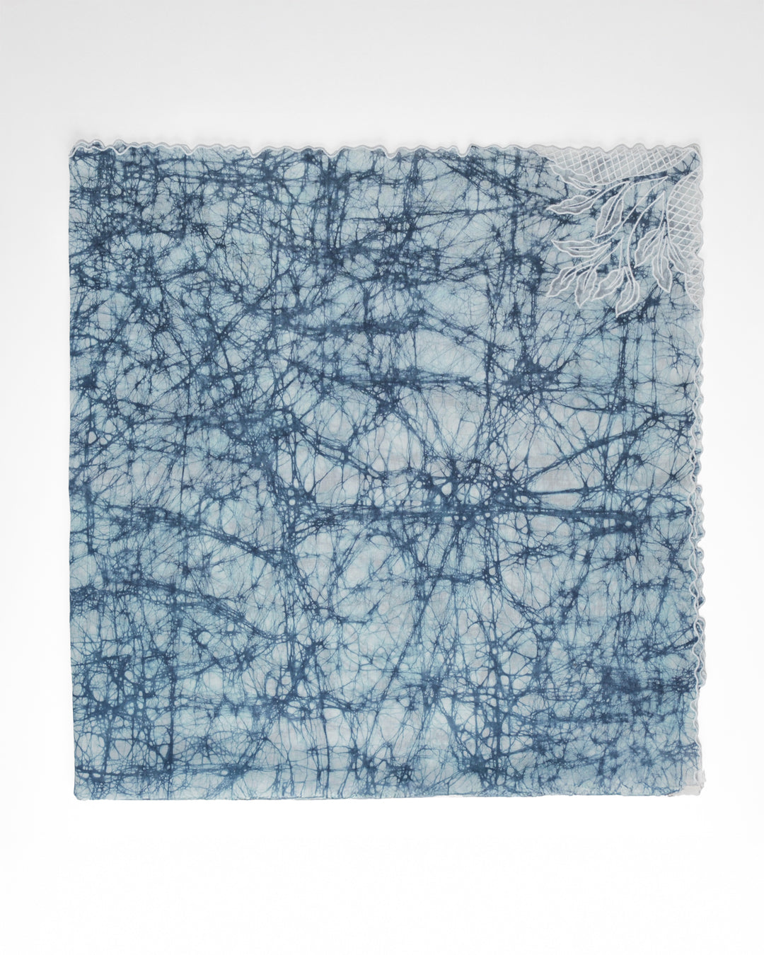 Azure Foliage Cotton Scarf