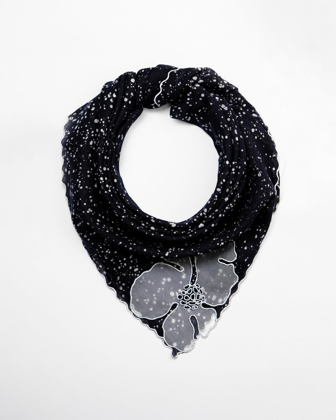 Nocturne Bloom Cotton Scarf