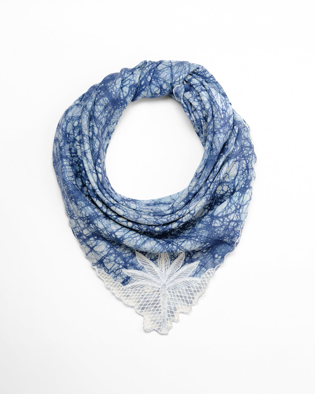 Azure Grove Cotton Scarf
