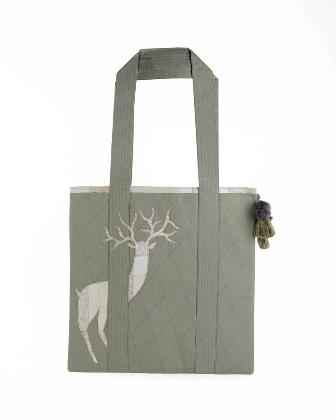 Gond Folk Deer - Green Laptop Tote