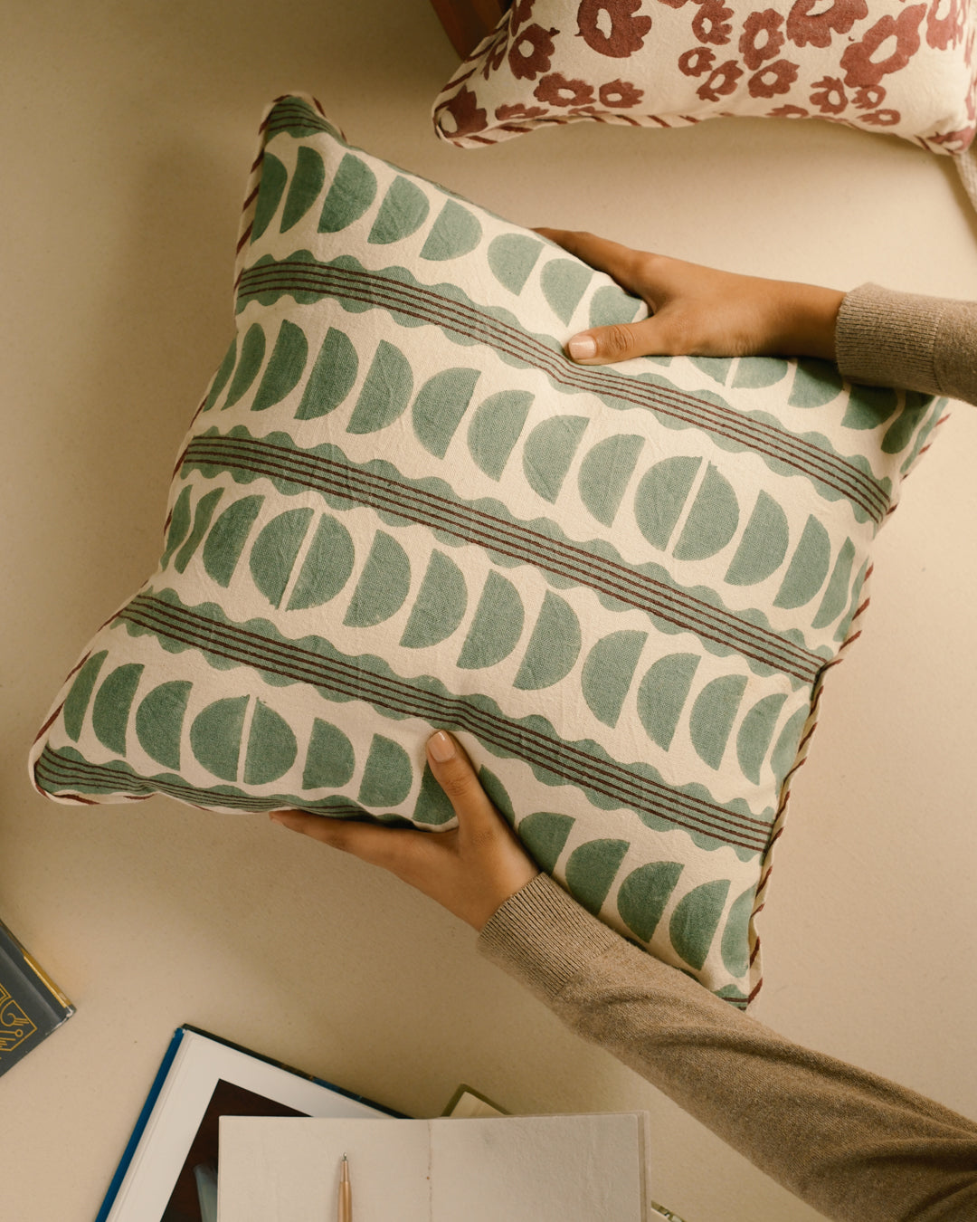 Moon Between Lines - Cushion Cover
