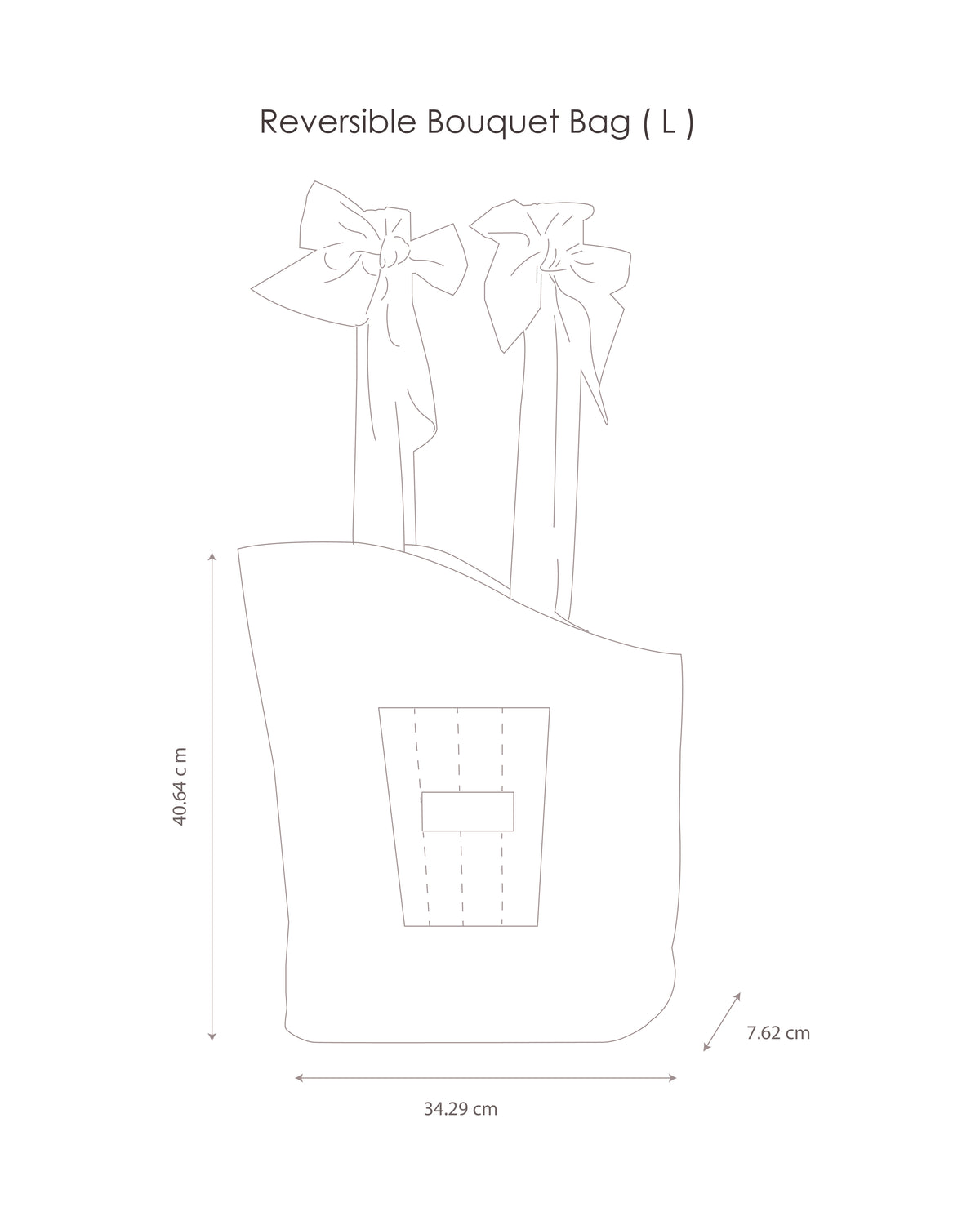 Reversible Coral Bouquet Bag (L)
