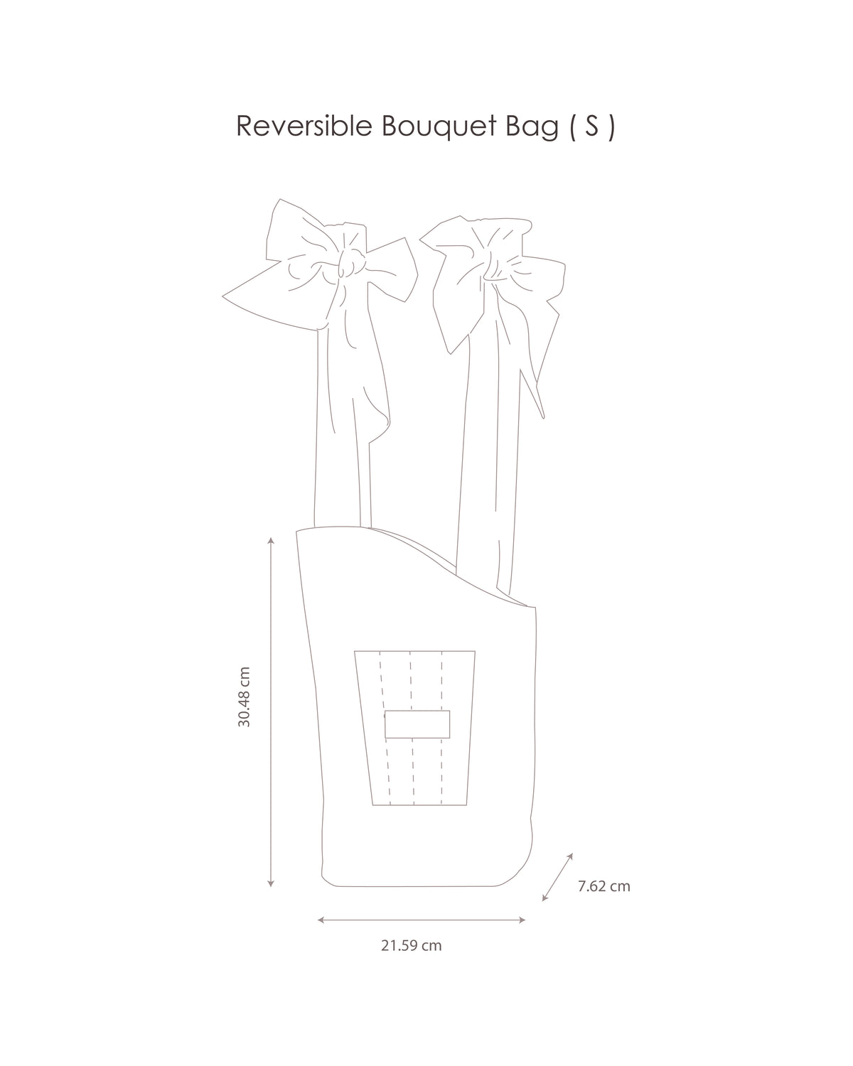 Reversible Purple Bouquet Bag (S)
