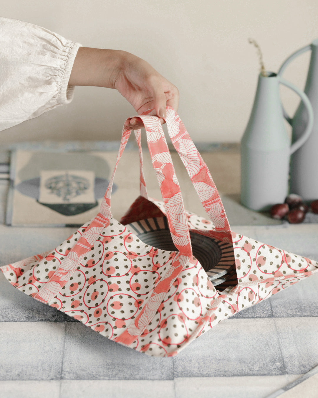 Set of 3 - Nature's Canvas Red Pie Bags