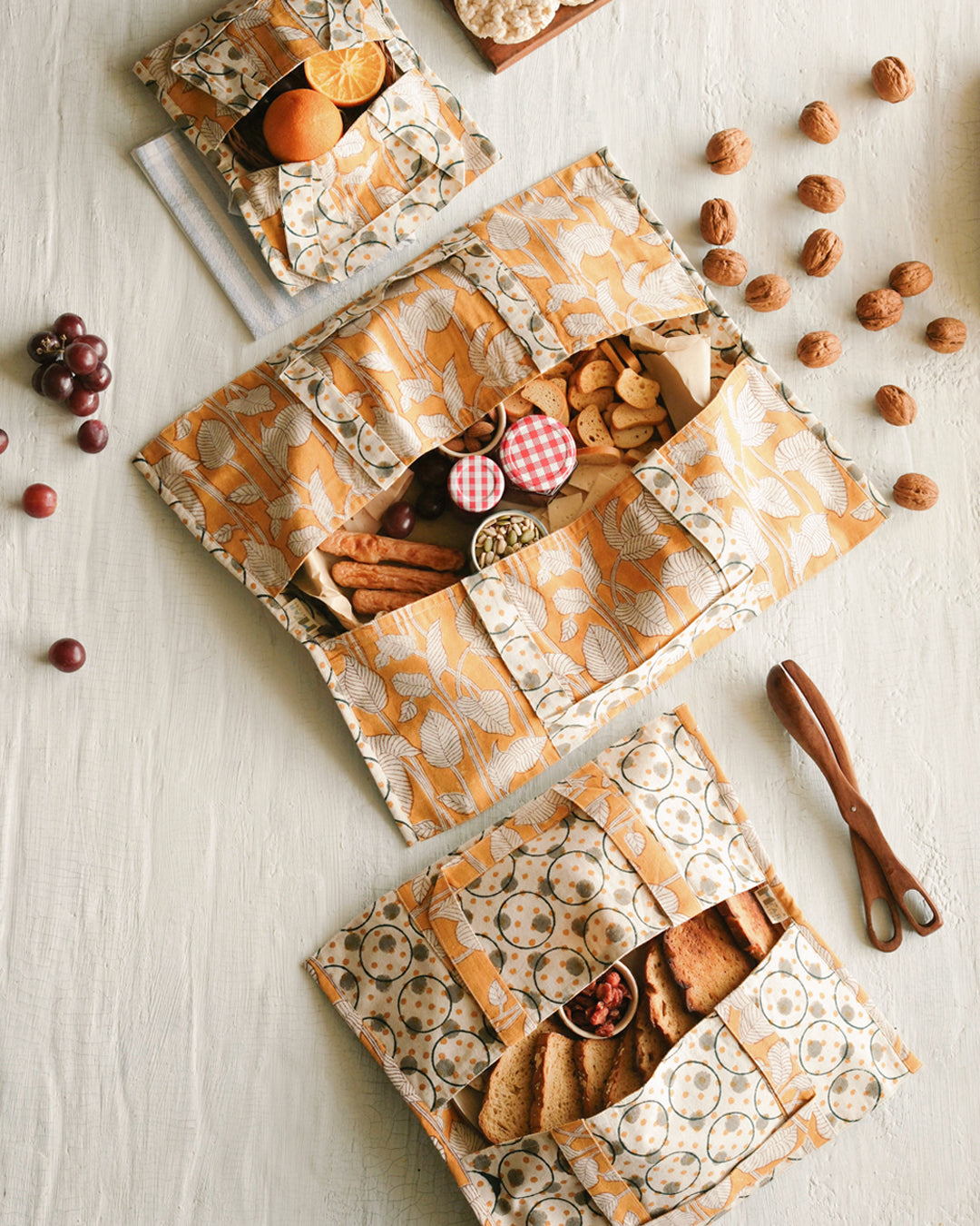 Set of 3 - Nature's Canvas Yellow Pie Bags
