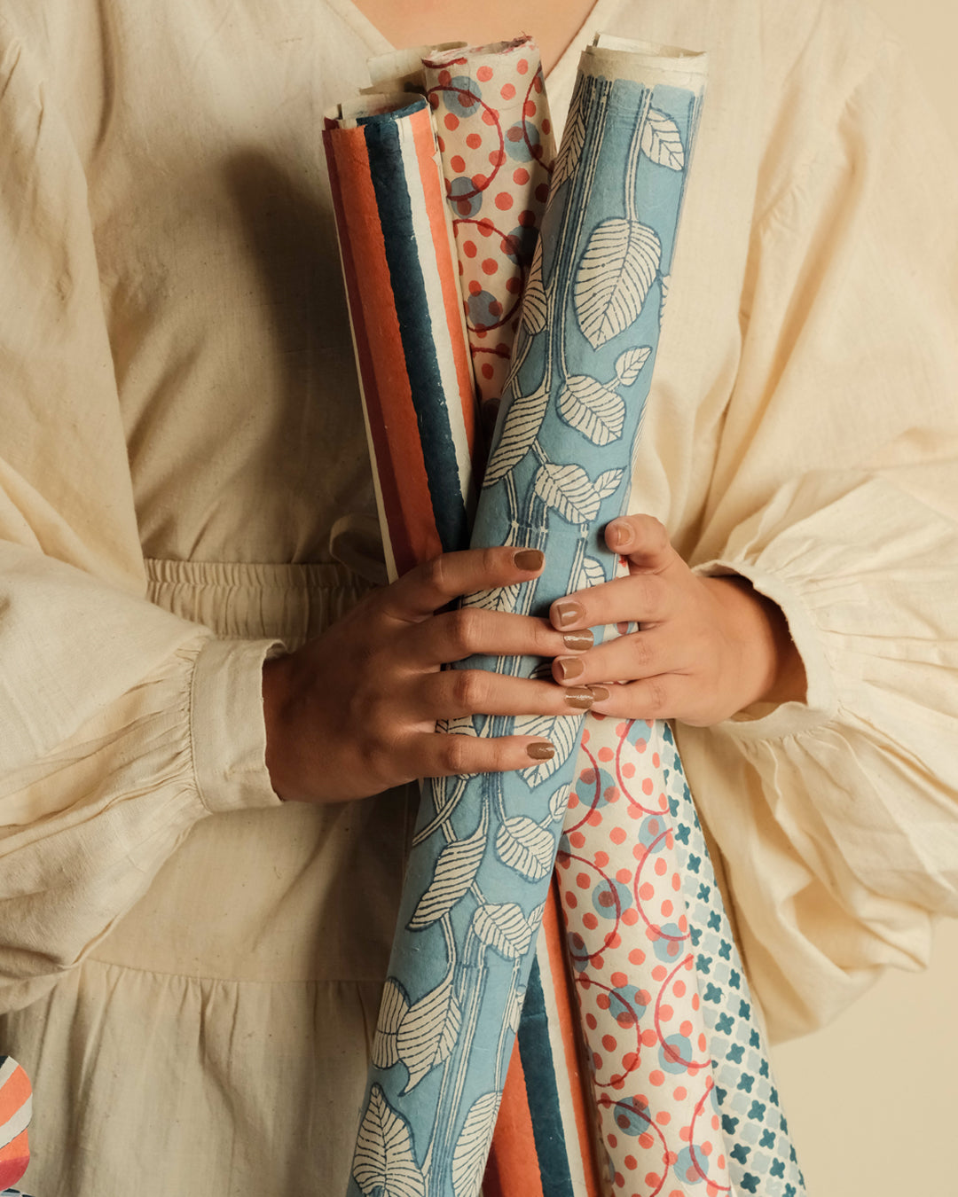 Set of 4 - The Unboxed Blue Gift Wrapping Papers