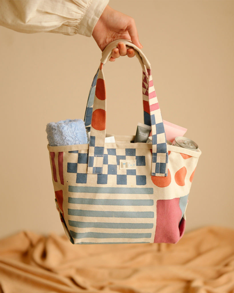 Zentangle Red & Blue - Beach Bag