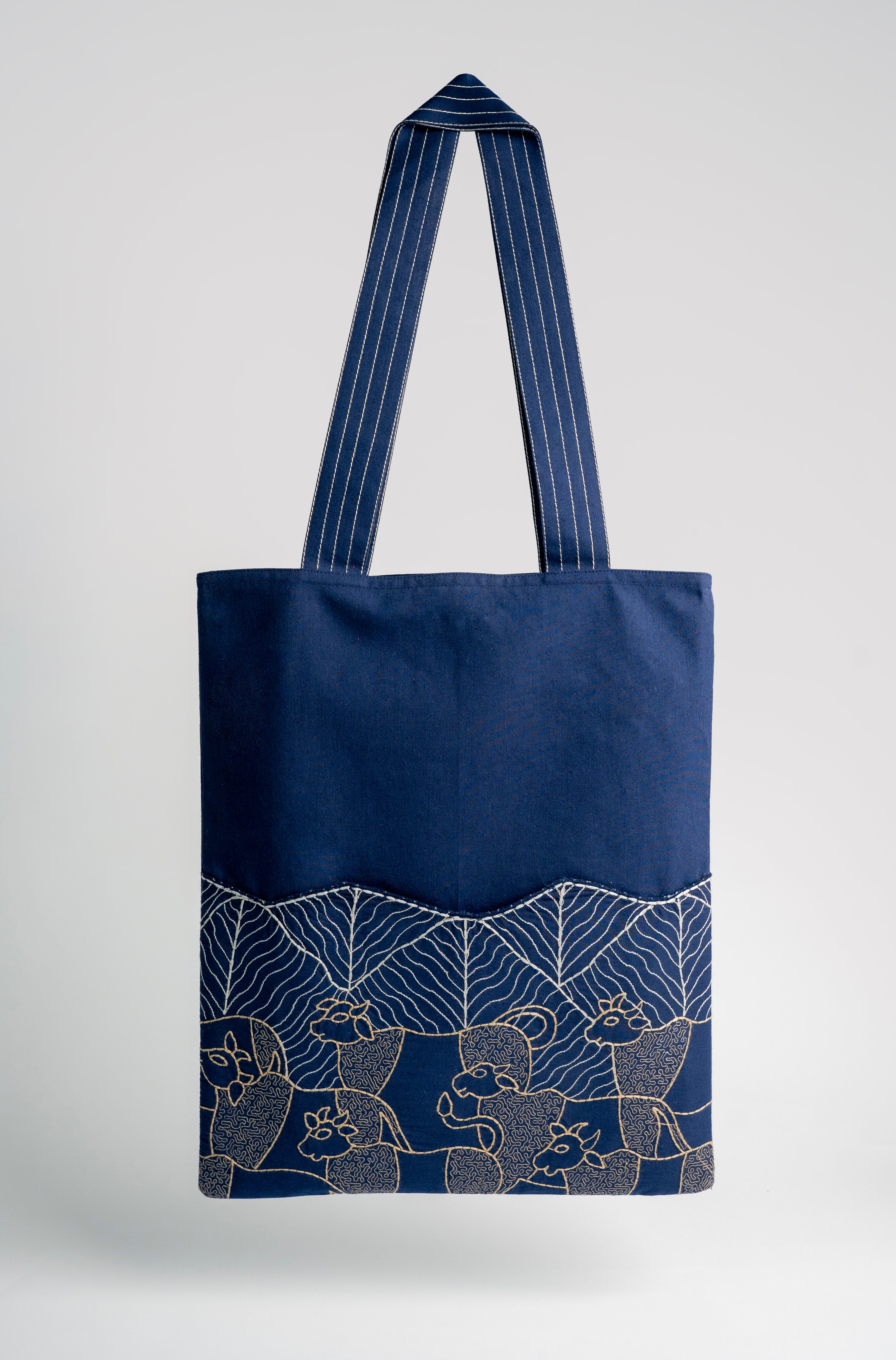 Gond Gaiya Blue Tote Bag