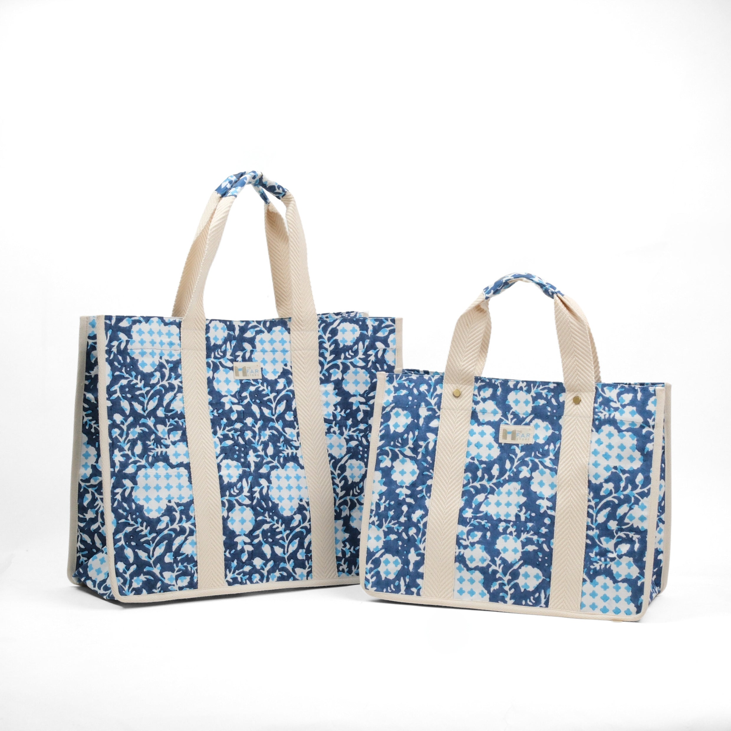 Square Tote - Botanical Bliss (Blue)