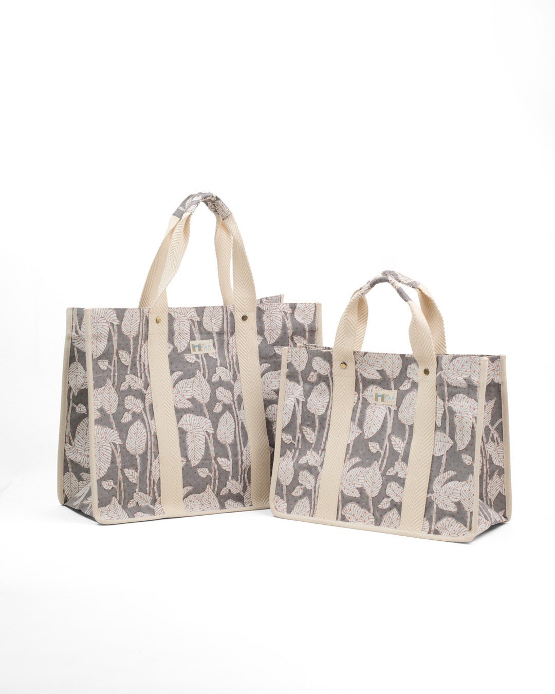 Nature's Canvas Grey - Square Tote