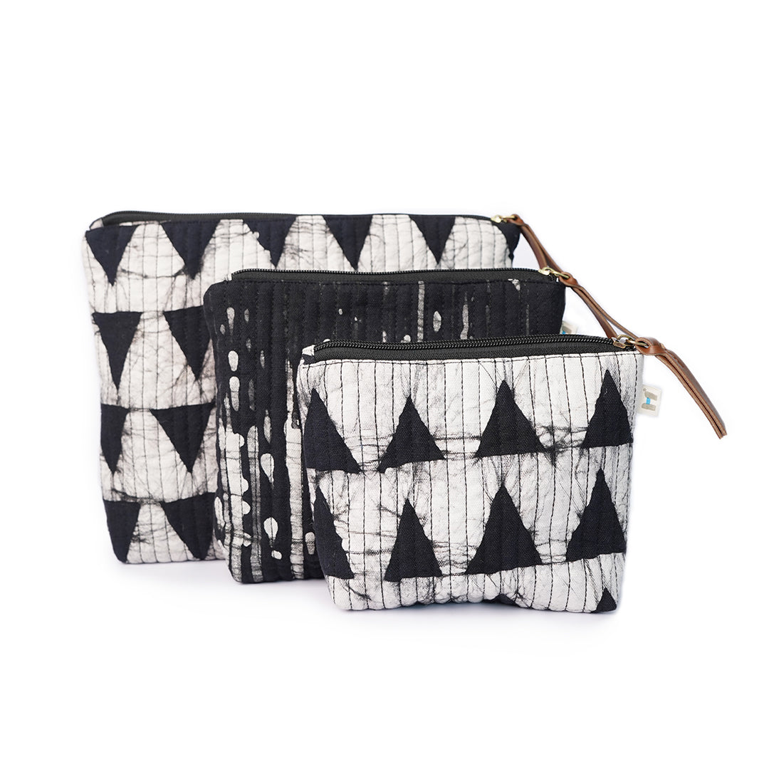 Set of 3 - Dark Fantasy Geometric Toiletry Pouches